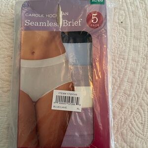 Midnight by Carole Hochman Seamless Briefs - Blue & Lavender - 5 Pack